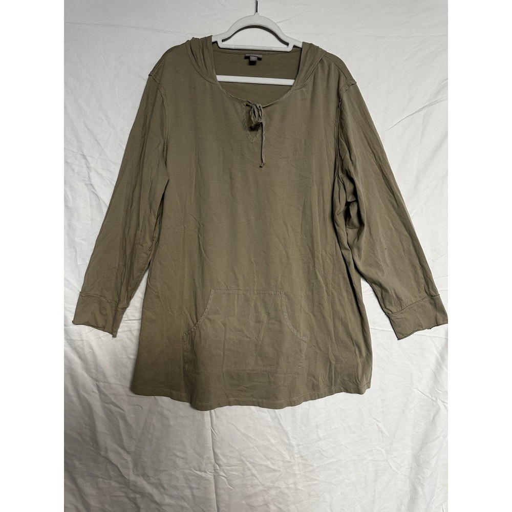 J. Jill Cream Plus Size 2X. Cotton Pullover Hoodie with long sleeves Comfort